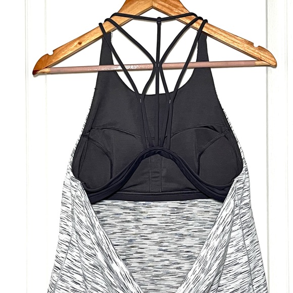 Lululemon Raise the Barre Tank Tiger Space Dye Black/White - Size 10 - Picture 8 of 10